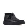 Wallabee Cup Boot  Black Leather
